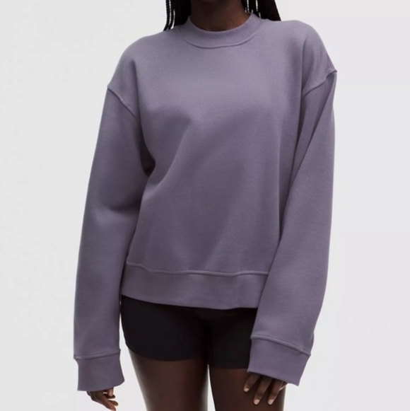 lululemon athletica Tops - Lululemon Steady State Oversized Crew Grape Mist NWT